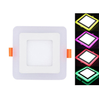 スリム凹型正方形二色 LED パネル ライト