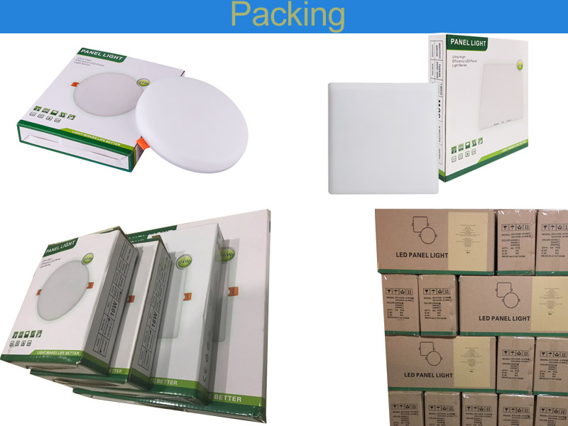 フレームレスLEDパネルライト製品の梱包